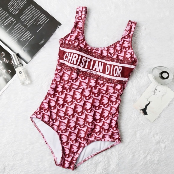 Pink Patterned Swimsuit - Picture 1 of 1
